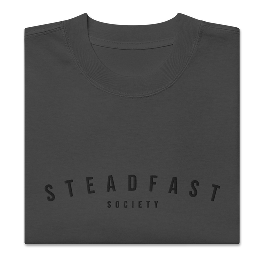 Steadfast Embroidered Oversized faded Tee