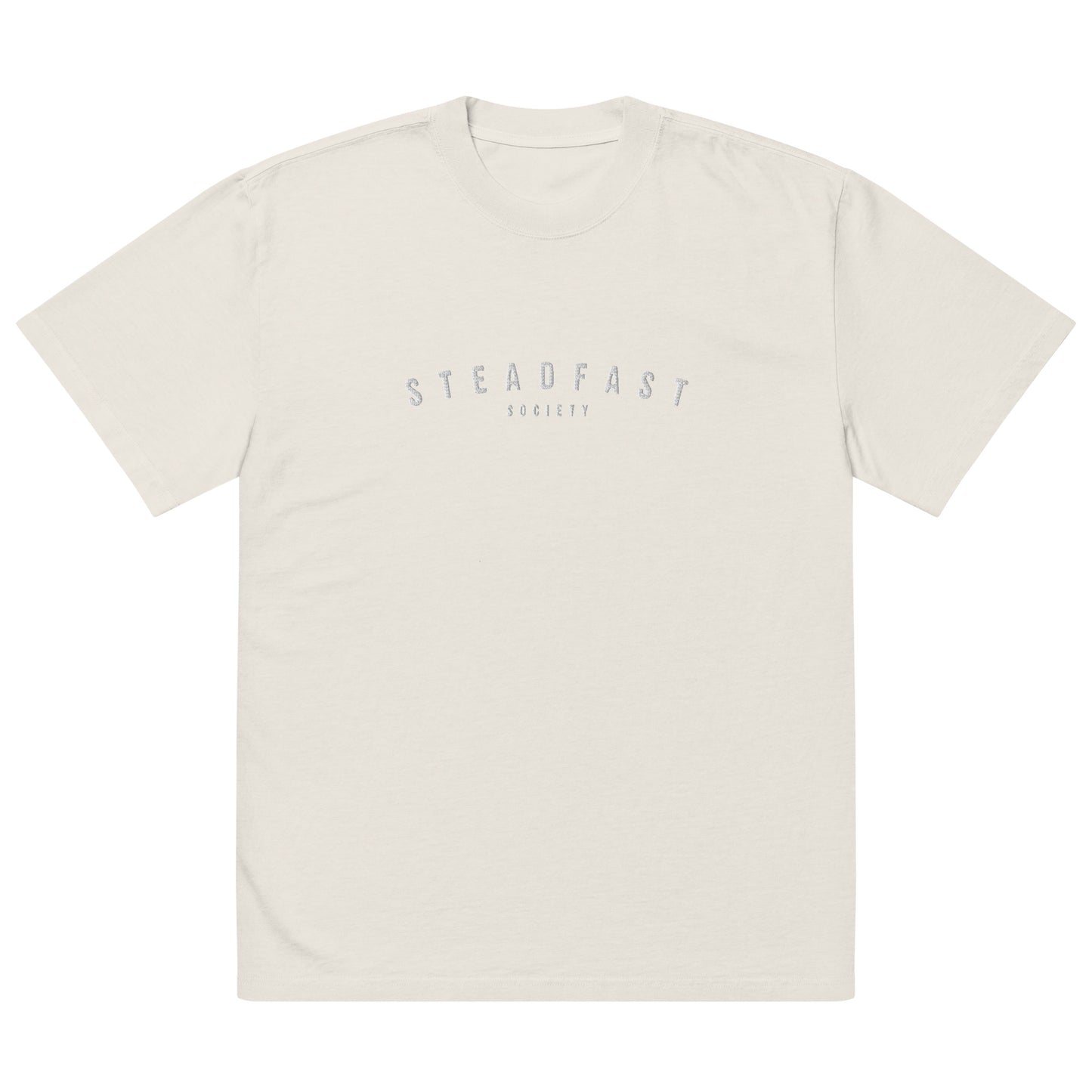 Steadfast Embroidered Oversized faded Tee