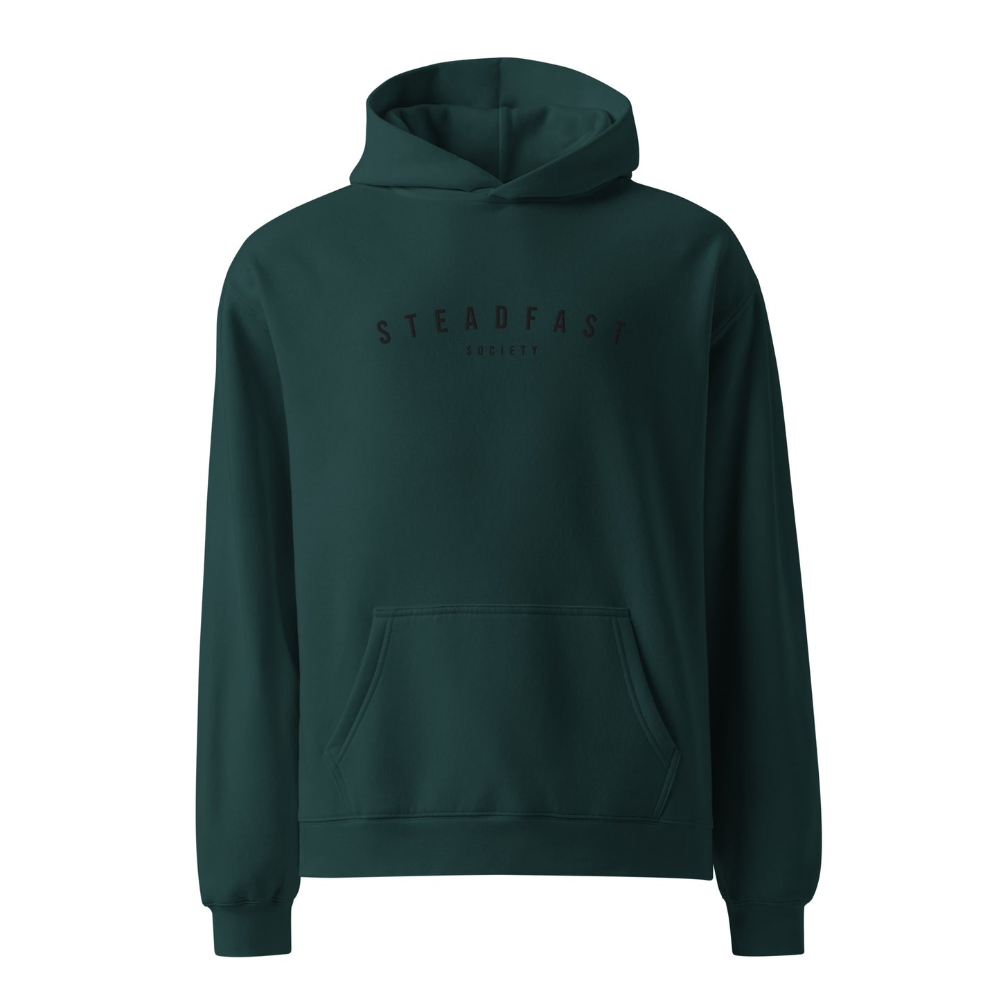 Embroidered Steadfast Society oversized hoodie