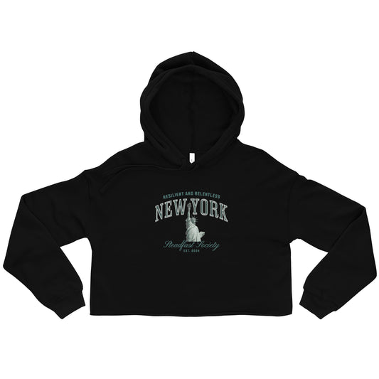 Resilient and Relentless New York Cropped Hoodie